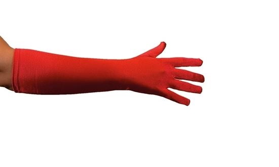 verkoop - attributen - Themafeest - Handschoenen satijn rood